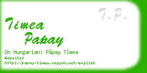 timea papay business card