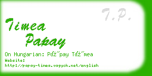 timea papay business card